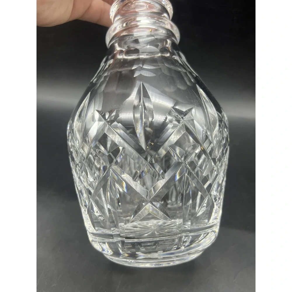 Vintage Waterford Clear Crystal WAT7 Pattern Decanter and Glasses Set